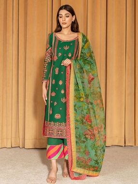 Hussain Rehar · Sarab Luxury Festive Lawn - Embroidered 3 Piece Suit